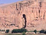 Photo of the Buddhist art in the Bamiyan Valley representing the final flowering of Buddhism in Afghanistan.