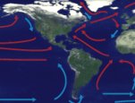 Map of ocean currents around the earth.