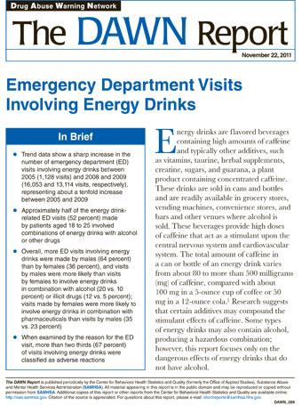 Emergency Department Visits Involving Energy Drinks