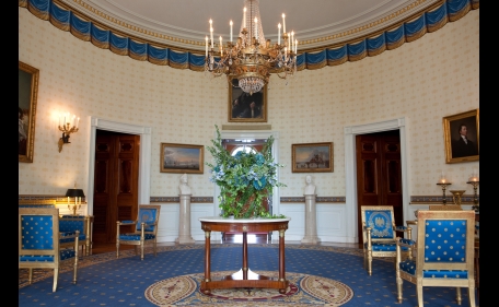 The Blue Room of the White House, Oct. 8, 2009. (Official White House Photo by Samantha Appleton)