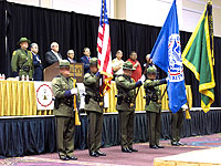 Office of Border Patrol Yuma Sector Honor Guard presenting the colors at conference’s opening.