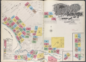 Insurance Maps of Brooklyn New York Sanborn Perris map co. 113 Broadway, New York. Volume "B" 1895. Photo Courtesy of the New York Public Library. 