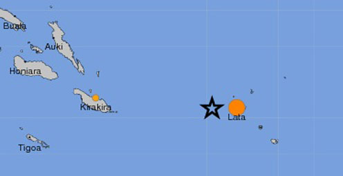 Magnitude 8.0 Earthquake in the Santa Cruz Islands
