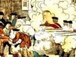 Image of Paul Revere's 'The Bloody Massacre perpetrated in King Street' in Boston.