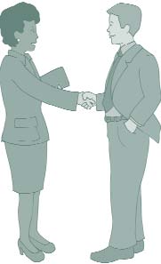 Clip art of two adults shaking hands