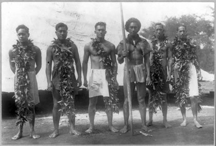 Duke Kahanamoku and his troupe