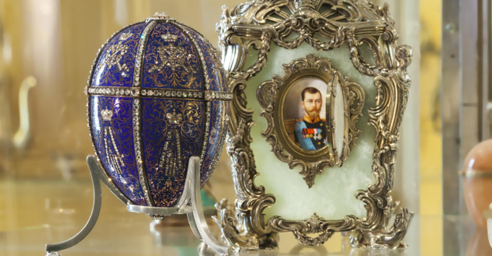 Faberge in the Icon Room at Hillwood