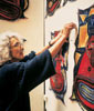 image: Elizabeth Murray during proofing session at Gemini G.E.L., March 1993 (© Sidney Felsen, 1993, courtesy Gemini G.E.L., Los Angeles, California)