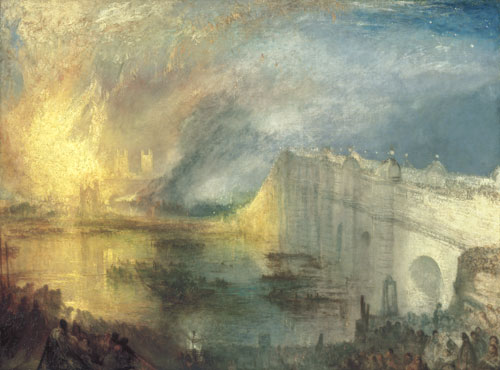 Image: Joseph Mallord William Turner British, 1775–1851 The Burning of the Houses of Lords and Commons, 16th October, 1834, 1835 oil on canvas Philadelphia Museum of Art, The John Howard McFadden Collection, 1928