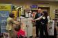 Cheyenne Mountain Library staff cut the ribbon on the new 20-laptop cart