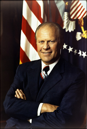 Official portrait of President Gerald R. Ford. August 27, 1974.
