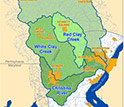 Map of the Christina River Basin, site of one of six NSF Critical Zone Observatories (CZOs).