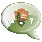 Speech bubble with NPS logo