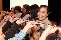 Participants in a collaboration exercise.