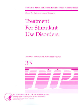 TIP 33: Treatment for Stimulant Use Disorder