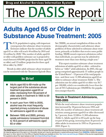 Adults Aged 65 or Older in Substance Abuse Treatment: 2005