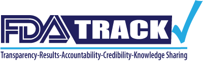 FDA-TRACK Logo. TRACK stands for Transparency, Results, Accountability, Credibility, Knowledge-sharing