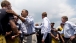 President Barack Obama Greets Personnel at Fire Station No. 9
