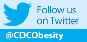 graphic to follow @CDCObesity on Twitter!