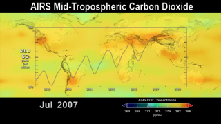 AIRS Carbon Dioxide from July 12, 2007