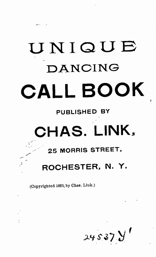 , Unique dancing call book.