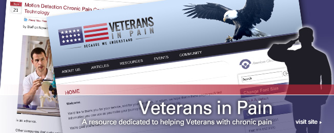 A website for veterans with chronic pain