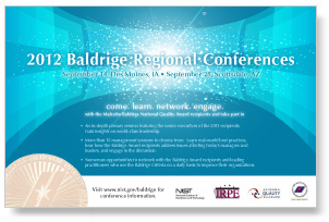 2012 Baldrige Regional Conferences Postcard