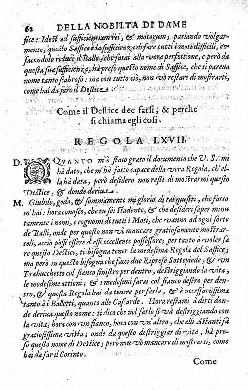 Page 62 of 370, Nobiltà di dame del sr. Fabritio Caroso da 