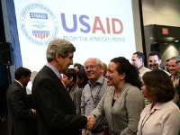 Date: 02/15/2013 Description: Secretary of State John Kerry speaks with U.S. Agency for International Development (USAID) employees at the Ronald Reagan Building in Washington, D.C., February 15, 2013. - State Dept Image