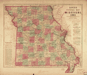 Lloyd's official map of Missouri
