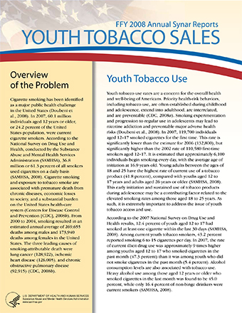 2008 Synar Reports: Youth Tobacco Sales