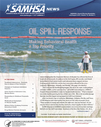 SAMHSA News: Oil Spill Response: Making Behavioral Health a Top Priority
