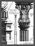 Measured drawing of a cast-iron column and column capital