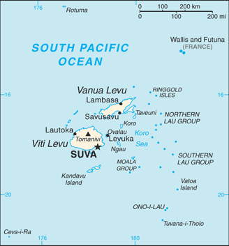 Date: 02/23/2012 Description: Map of Fiji © CIA Image