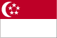 Flag of Singapore is two equal horizontal bands of red at top and white; near hoist side of red band is vertical white crescent and five white five-pointed stars. 2004.