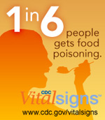 1 in 6 people gets food poisoning. CDC Vital Signs™: www.cdc.gov/vitalsigns