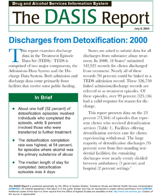Discharges from Detoxification: 2000