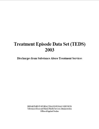 Discharges from Substance Abuse Treatment Services: 2003