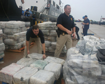 20,000 pounds of cocaine recovered from interdicted drug smuggling vessel