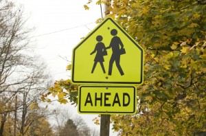 School Crosswalk Sign