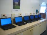 New laptops at the public library in Cherryfield, Maine