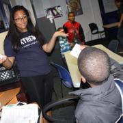 Teens at the Boys and Girls Club of Greater Washington at the Germantown, MD, branch 