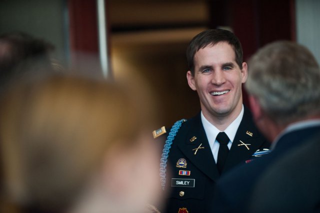 Capt. Scotty Smiley, the first blind officer in Cadet Command, is serving as an assistant professor of military science at Gonzaga University, Wash.