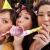 Three girls celebrating a happy new year