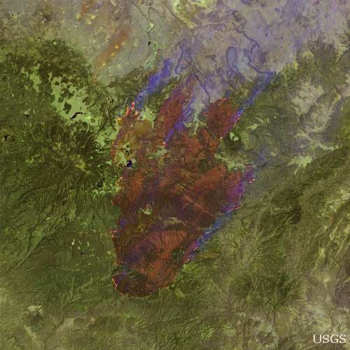 Landsat Photo: Wallow Fire, Arizona