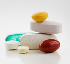assorted supplement tablets and pills