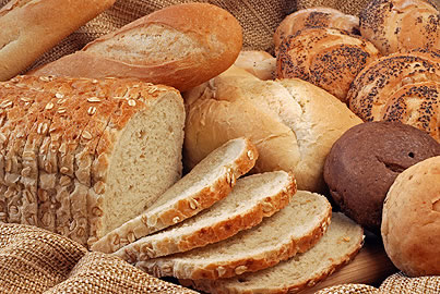 assortment of breads