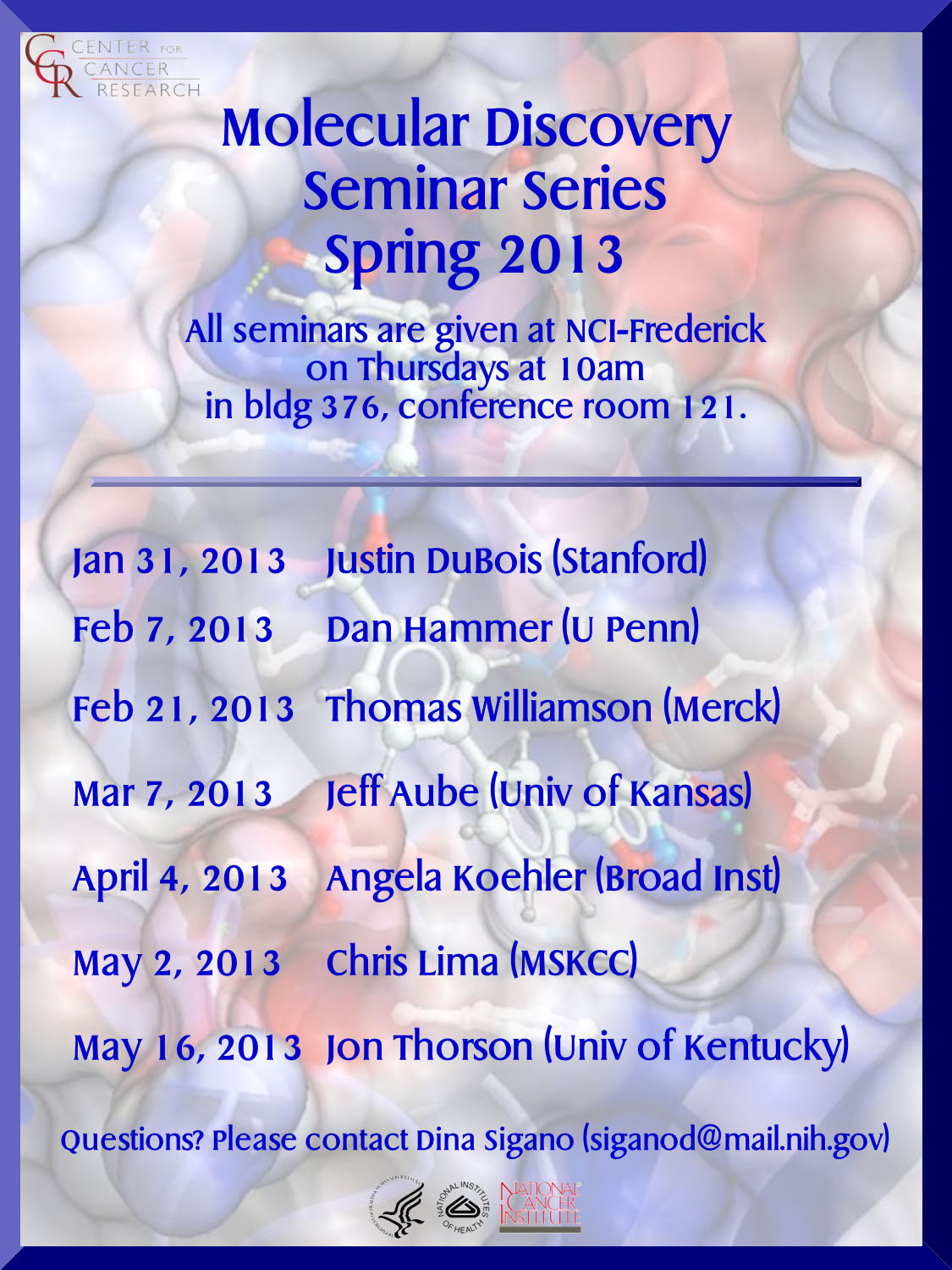 MD Seminar Series - 2013 Spring Line-up