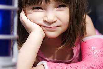 Image of a girl with pink cast