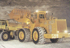 Diesel-powered equipment used in underground mining